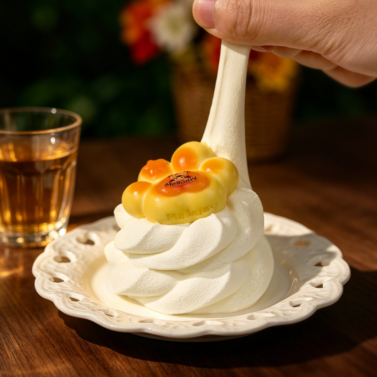 Mellojoy -ねっとりヨーグルト&ムースクリーム&もちもちもち- わふわ肉球ミルクパフ【Z078】【 ブラインドボックスのおもちゃ】