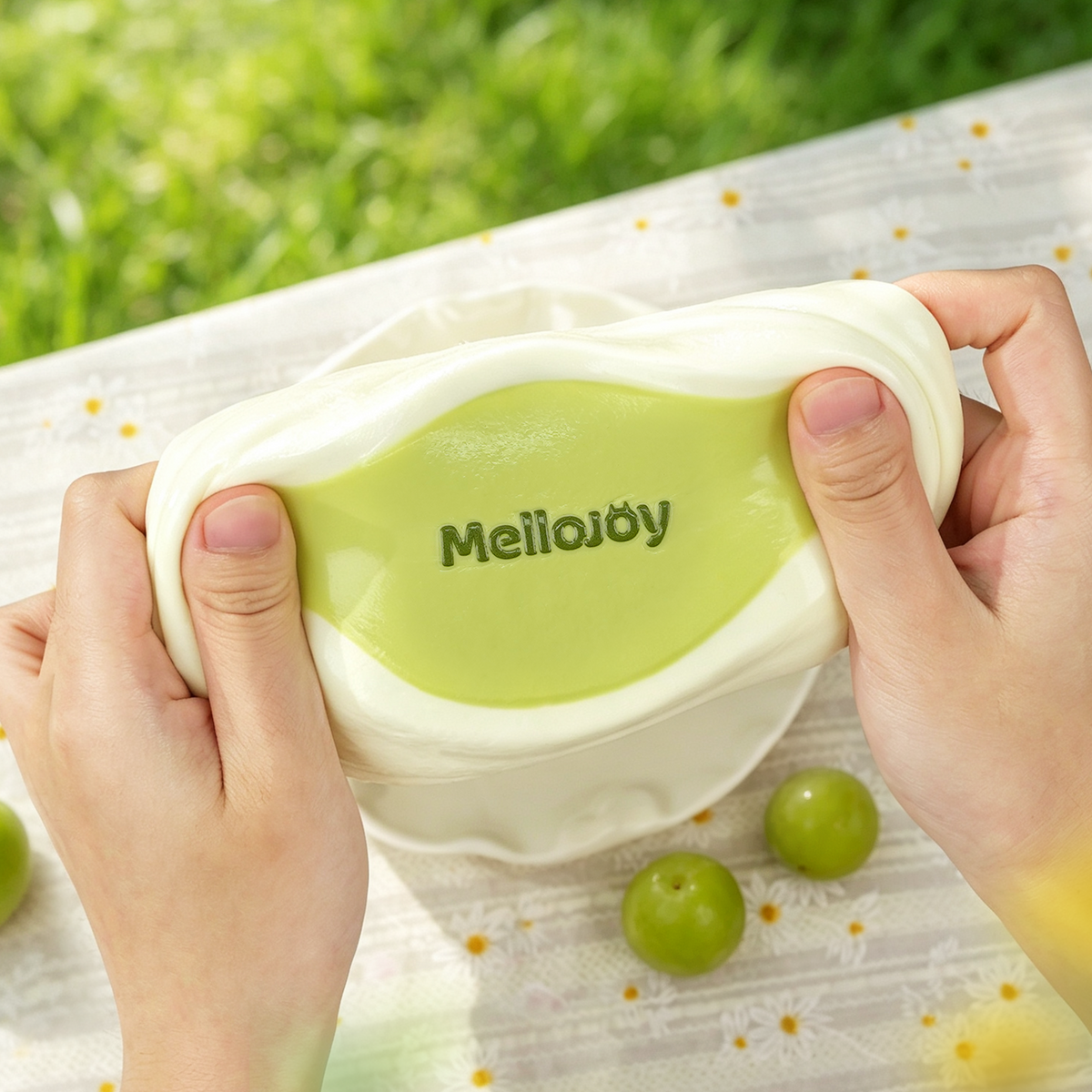 Mellojoy - ムースクリーム——ミディアムサイズ(中号M)メロジョイ抹茶スフレ【Z072-13】【 ブラインドボックスのおもちゃ】