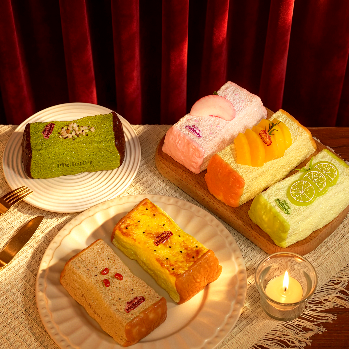 Mellojoy - ムースクリーム - メロジョイトーストスティック、集合！【A036】【 開封後のキャンセルができません】【 ブラインドボックスのおもちゃ】